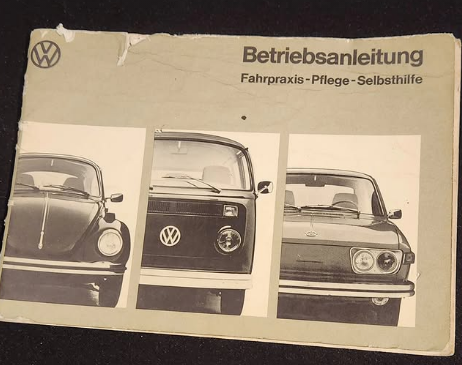 Manual alemão original VW